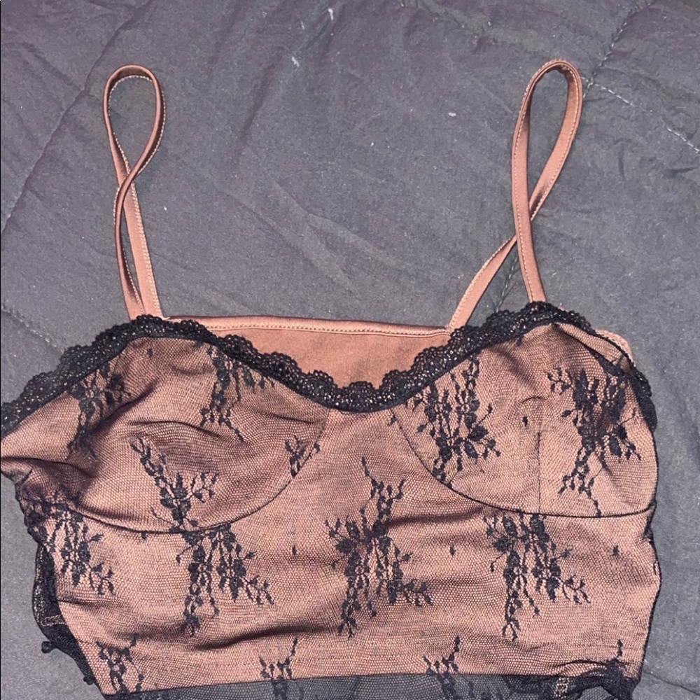 brown lace top